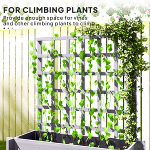Wooden Elevated Planter Box with Trellis for Climbing Plants, 3 Tier Raised Garden Bed for Garden, Outdoor – view 10