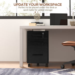 Lockable Vertical File Cabinet with Lock, 3 Drawer Filing Cabinet with Hanging Bars for Letter and A4 Size – view 3