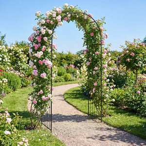 Garden Arch 87 Inches Tall Heavy Duty Metal Arbor Trellis Archway for Climbing Plants view 2