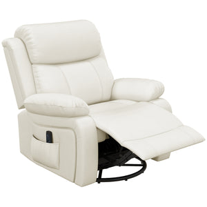 PU Leather Reclining Chair with Vibration Massage Recliner, Swivel Base, Rocking Function, Remote Control – view 8