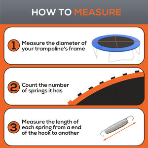 Trampoline Mat Replacement with Spring Pull Tool and 72 V-Hooks, Fits 12ft Trampoline, Using 5.5" Springs – view 14