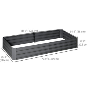 6' x 3' x 1' Raised Garden Bed with 2 Trellis Tomato Cages, Steel Frame Elevated Planter Box, Black – view 9