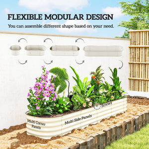 4.9 x 2 x 1ft Galvanized Raised Garden Bed Kit, Metal Planter Box with Safety Edging, Black – view 52