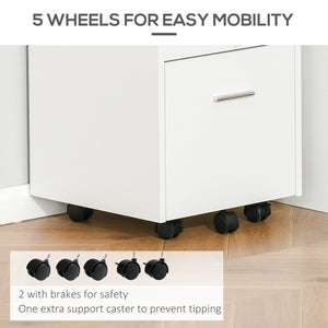 2 Drawer Filing Cabinet with Lock, Vertical File Cabinet with Wheels, Mobile Office Cabinet for A4 – view 7