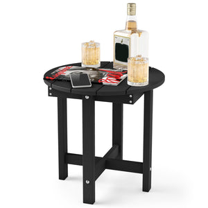HIPS Adirondack Side Table with Weather-Resistant and Waterproof Top-Black view 4