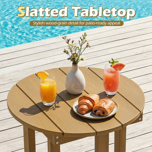 HIPS Adirondack Side Table with Weather-Resistant and Waterproof Top-Coffee view 8
