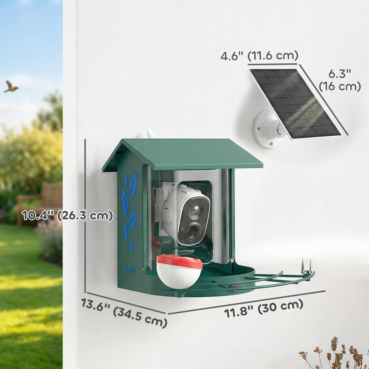 Smart Bird Feeder Camera Solar Powered with AI Identify 16000+ Birds, Auto Video Capture, Motion Detection