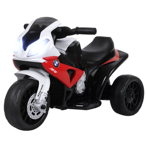 Aosom Kids Motorcycle, 6V Battery Powered Toddler Motorcycle with Headlight, Music, 3 Wheels Electric Motorcycle for Kids, Licensed BMW, Gift for Boys & Girls -