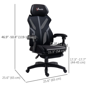 Gaming Chair, Ergonomic Computer Chair with Footrest, Headrest – view 2