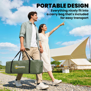 Camping Tent for 6 Man with 2000mm Waterproof Rainfly and Carry Bag for Fishing Hiking Festival, Dark Green – view 6