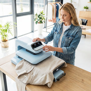 Heat Press Machine with Auto Release for T Shirts-Blue view 3