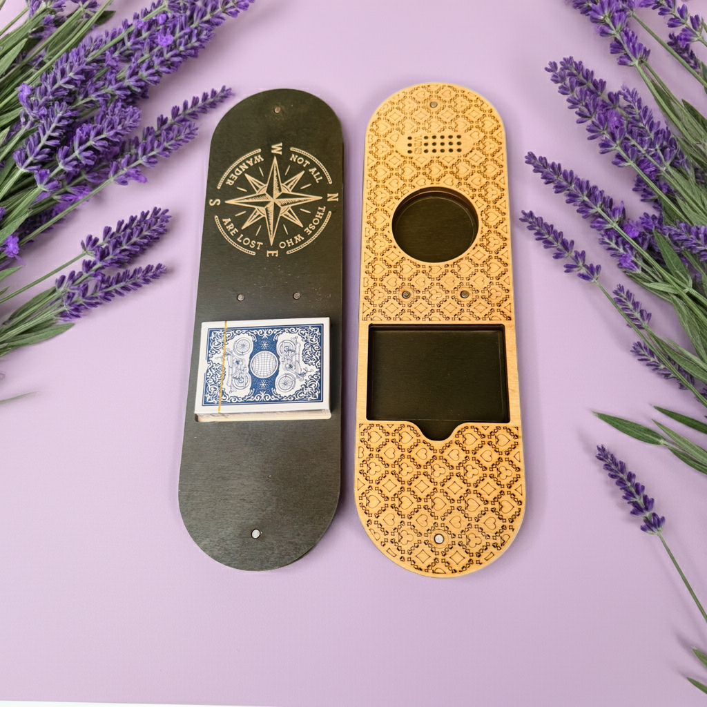 Oblong Cribbage Board with Removable Lid - Creations by Alfie