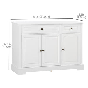 Modern Sideboard Cabinet, Buffet Cabinet with 2 Drawers and Adjustable Shelves – view 16