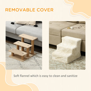 4-Step Dog Ramp for Sofa, Bed, and Couch, with Removable Cover, Light Grey – view 25