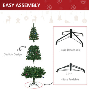 4.9ft Green Christmas Tree Artificial Xmas Holidays Party with Decoration Ornament
