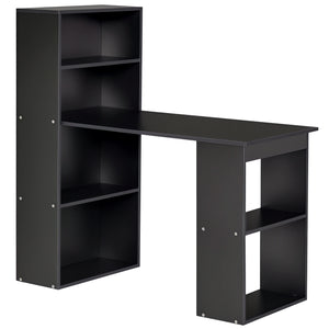 Modern Computer Desk with Storage Shelves, 47" Writing Table Workstation with Bookshelf for Home Office