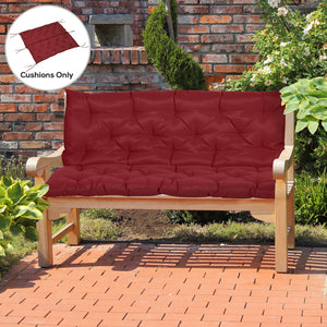 2 Seater Garden Bench Cushion, Soft Thick Outdoor Non-Slip 2 Seater Soft Pad With Backrest for Garden – view 35