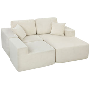 2-in-1 Modular Sectional Sofa, Boneless L Shaped Couch Sofa Bed, Dark Grey – view 8
