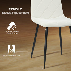 Dining Chairs Set of 4, Upholstered Dining Room Chairs with Steel Legs – view 11