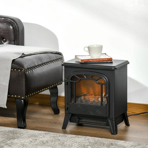 Freestanding Electric Fireplace Stove Heater with Realistic Flame Effect, Overheat Protection, 750W/1500W – view 7