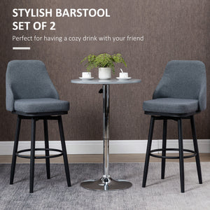 Extra Tall Bar Stools Set of 2, Modern 360° Swivel Barstools, Dining Room Chairs with Steel Legs Footrest – view 3
