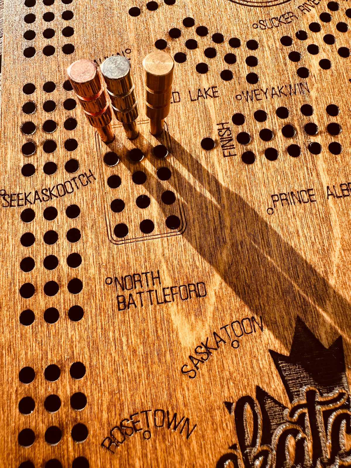 Saskatchewan Map Cribbage Board - Creations by Alfie
