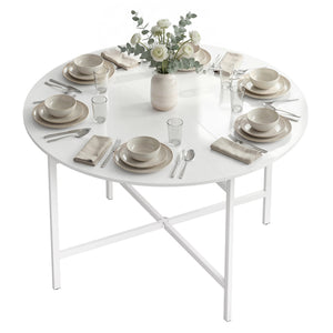 Drop Leaf Table, Folding Dining Table for Small Spaces 80 cm, White