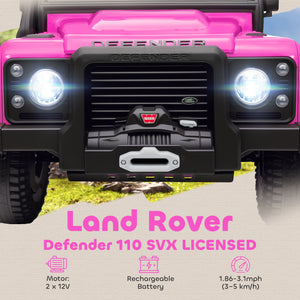 Qaba Land Rover Licensed Kids Ride on Truck with Remote Control, Spring Suspension, LED Lights, 3 Speed for Ages 3-5