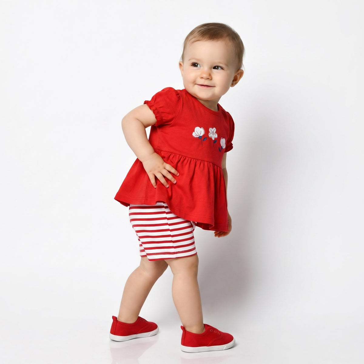 Summer Flower Girls Cotton Set