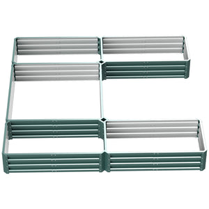 Steel Raised Garden Bed, Set of 5 Large Box Planters for Outdoor Plants Vegetables Flowers Herbs, 8x8x1ft – view 21