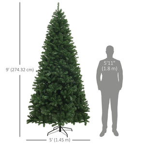 6ft Artificial Christmas Trees with Auto Open and Steel Base, Green – view 16