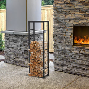 15.7" x 9.8" x 39.4" Firewood Rack Outdoor, Log Holder Fireplace Storage Rack with Handles and 220 lbs. – view 20