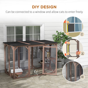 71"L Catio Outdoor Cat Enclosure, Indoor Cat Cage, Pet House, Small Animal Hutch for 1-2 Rabbit, Kitten – view 3