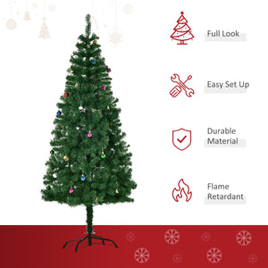 4.9ft Green Christmas Tree Artificial Xmas Holidays Party with Decoration Ornament