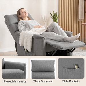 Lift Chair for Elderly, Power Chair Recliner with Remote Control, Side Pockets for Living Room, Blue – view 12