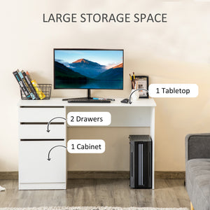 Modern Computer Desk, Home Office Desk for Study, Writing Workstation with Storage Drawer and Cabinet for – view 4