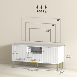 Modern TV Console for TVs up to 60 Inch, Entertainment Center with Smart RGB LED Lights and Soft Close – view 23
