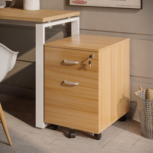 2 Drawer File Cabinet with Lock and Keys, Mobile Vertical Filing Cabinet with Wheels and Drawers – view 7