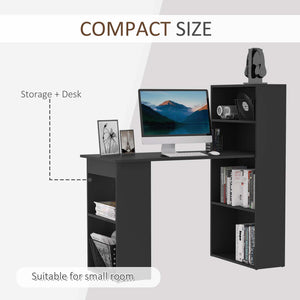 Modern Computer Desk with Storage Shelves, 47" Writing Table Workstation with Bookshelf for Home Office – view 4