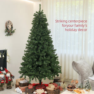 6ft Artificial Christmas Trees with Auto Open and Steel Base, Green – view 10