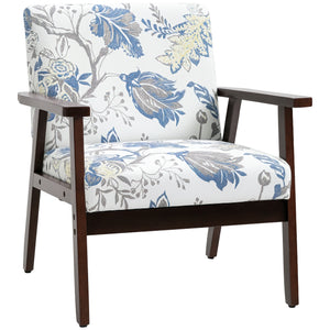 Accent Chairs with Cushioned Seat, Upholstered Linen-Feel Armchair with Adjustable Feet for Bedroom – view 22