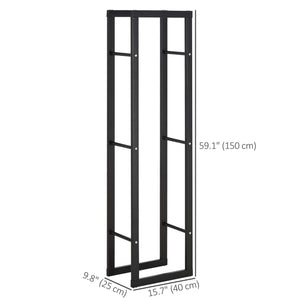 15.7" x 9.8" x 39.4" Firewood Rack Outdoor, Log Holder Fireplace Storage Rack with Handles and 220 lbs. – view 16