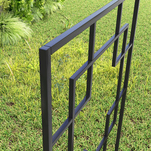 2 Pack Garden Trellis for Climbing Plants, Outdoor Metal Grid Panels for Roses, Vine Flower, Cucumber, Clematis, 72" Tall