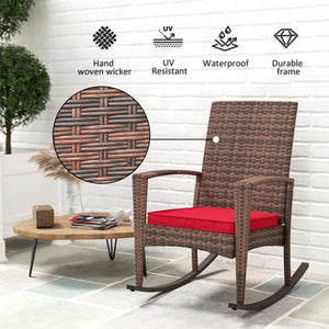 Outdoor PE Rattan Rocking Chair, Garden Glider Rocking Chair – view 4
