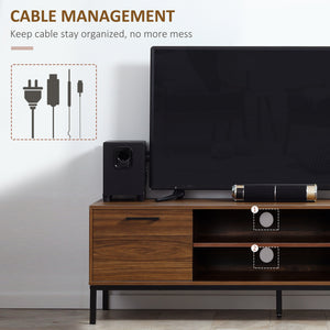 TV Stand for TV up to 50 Inches, TV Cabinet with Door, Open Storage and Drawers, TV Table with Steel Legs – view 4