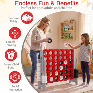 Jumbo 4-to-Score Game Set for Kids and Adults 3.5FT Tall by 4FT Wide Oversized Family Fun Game-Gray view 8