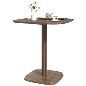 Dining Table for 4 People - Modern Kitchen Table with Wood-Effect Top, 27.6" x 27.6", Dark Brown