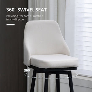 Extra Tall Bar Stools Set of 2, Modern 360° Swivel Barstools, Dining Room Chairs with Steel Legs Footrest – view 11
