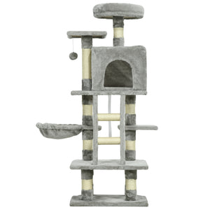 52 Inch Large Cat Tree for Indoor Cats, Dark Grey – view 8