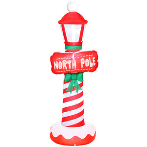 6FT Christmas Inflatable Decoration, Inflatable Lighthouse Xmas Blow Up Decor with LED Lights for Yard, Lawn, Garden